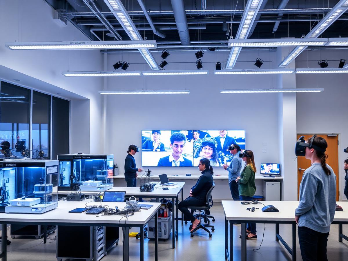 Centro de inovação educacional com estúdio, VR e impressoras 3D