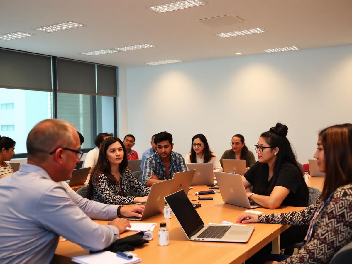Sessão de formação continuada de professores